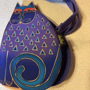 Laurel Burch Blue and Purple Cat Carrier